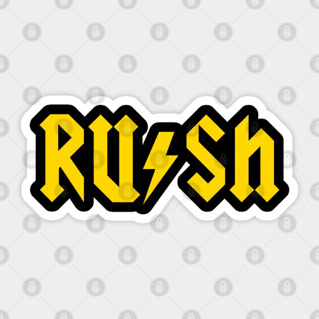 Rush AC/DC-Style Sticker by RetroZest